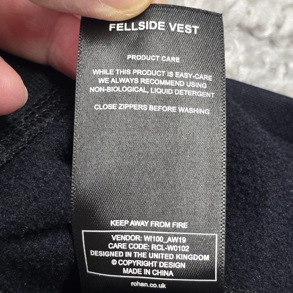Rohan‎ Fellside Vest Mens Medium Black Stretch Full Zip Pockets Outdoors Hiking - Picture 7 of 11
